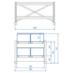 Стеллаж аккумуляторный SKAT SBR-100-5-2-2