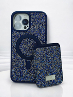 Чехол Swarovski с картхолдером для iPhone 15