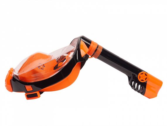 Маска полнолицевая Sargan Галактика премиум черная/оранжевая/оранжевая