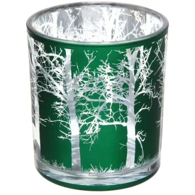 Подсвечник «Зимний лес» 7*7,8 см, Изумруд