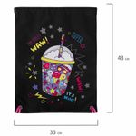 Мешок для обуви BRAUBERG PREMIUM, карман, подкладка, светоотражайка, 43х33 см, "Pop style", 271619