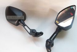 Mirror set, alu, 10mm mount, superlight, Scarlet