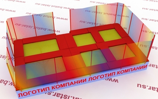 Батутный комплекс с ограждением - БК115 - 6 разных батутов