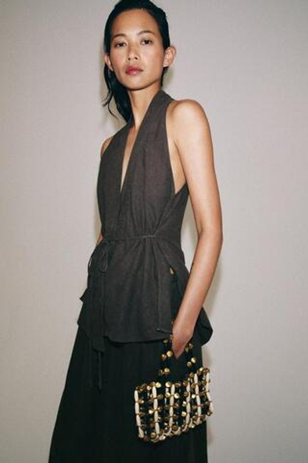 ZARA СУМКА С БУСИНАМИ, РАЗНОЦВЕТНЫЙ
