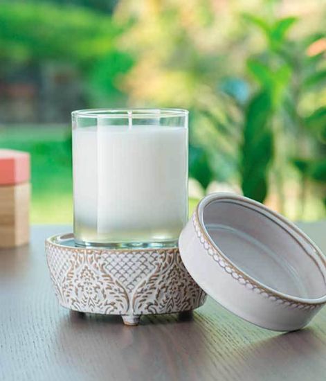 Керамический воскоплав Белый винтаж, Candle Warmers