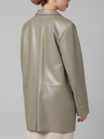 Пиджак однобортный из кожи