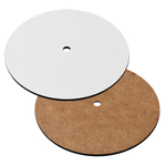 Подложка ЛХДФ белая d 14 см (3 мм) С ОТВЕРСТИЕМ 10 мм