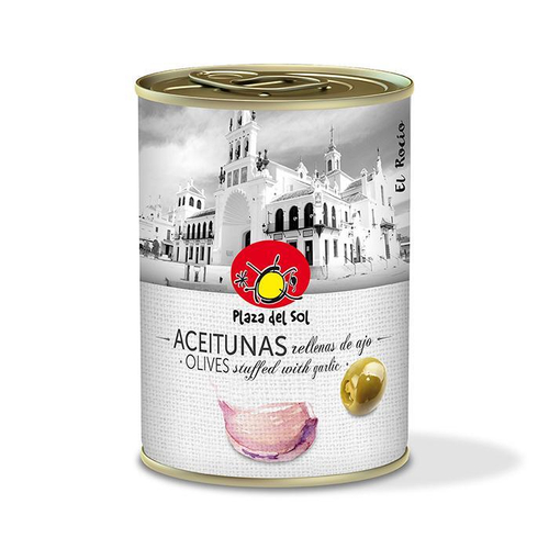 Plaza Del Sol Оливки с чесноком 280 гр
