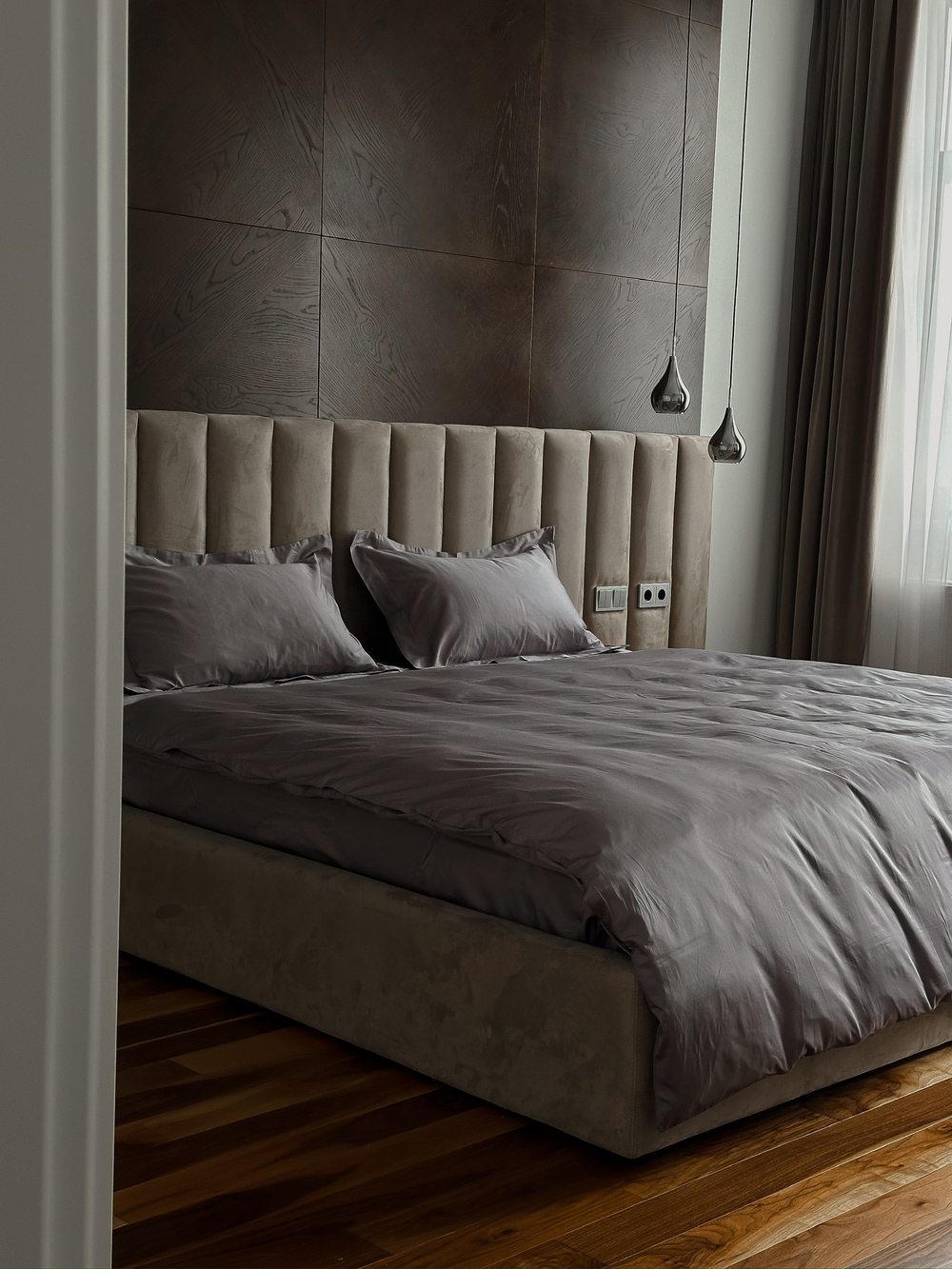 Однотонный комплект для сна Grey
