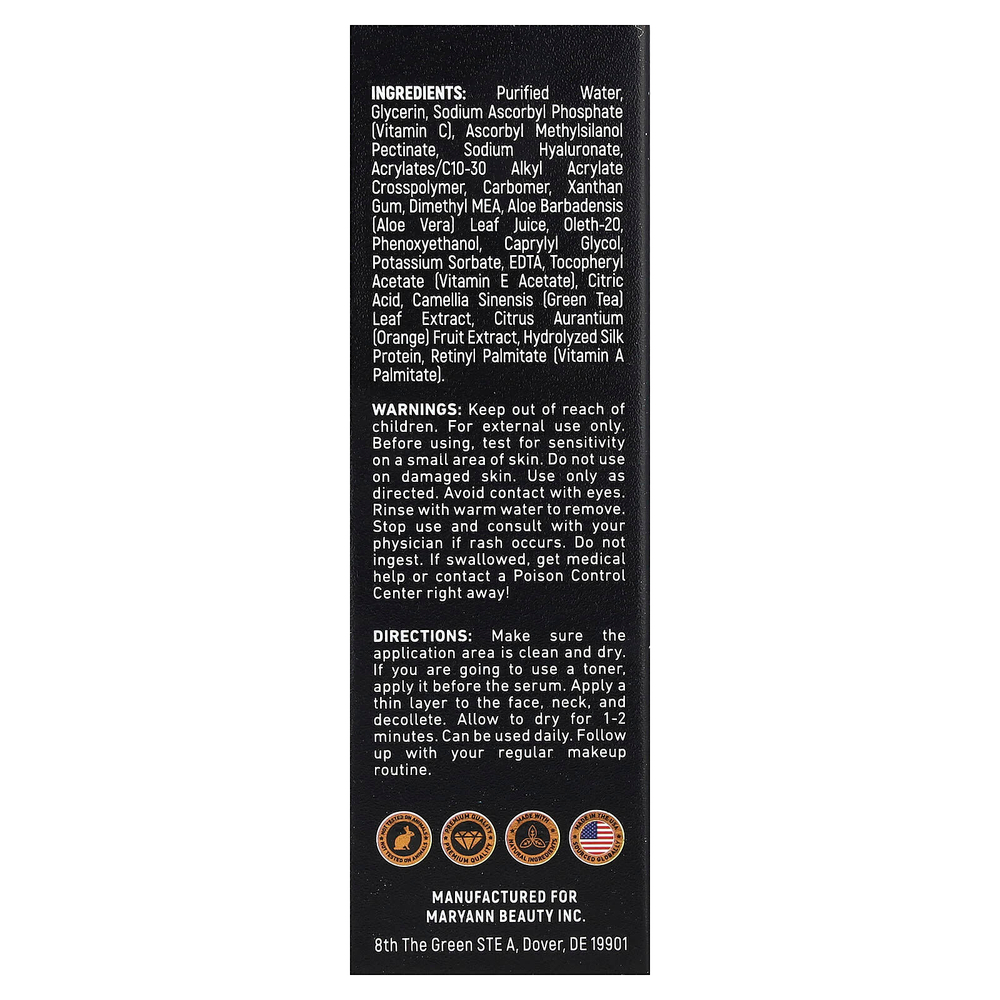 MaryAnn Organics, Сыворотка с витамином C, 30 мл (1 жидк. унц.)