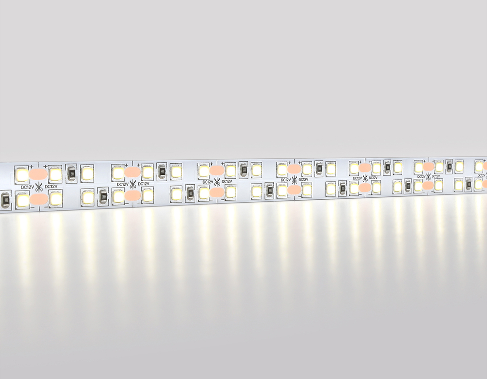 GS1602 2835 240Led/ 19.2W m/ 12V IP20 4500K/ 5000*14*1.2mm (2 конт.)