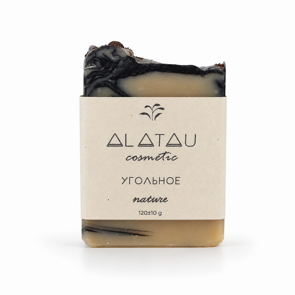 Мыло "Угольное" Nature 120 гр (Alatau Cosmetic)