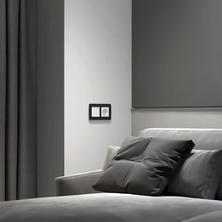 Сенсорный выключатель одноклавишный с подсветкой (белый)