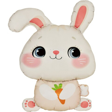 Фольгированный шар-фигура «Зайка с морковкой», 91 см