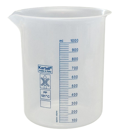 Стакан 1000 мл.,с дел., п/п,Kartell, уп.1/4 шт