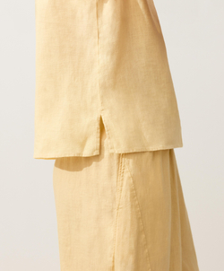 Oysho Топ из 100% льна, светло-желтый