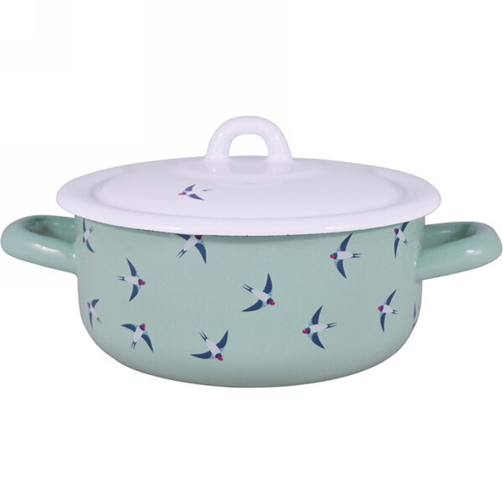 Кастрюля эмалированная 1,45л «Башня ласточки» С-16072/9Мт