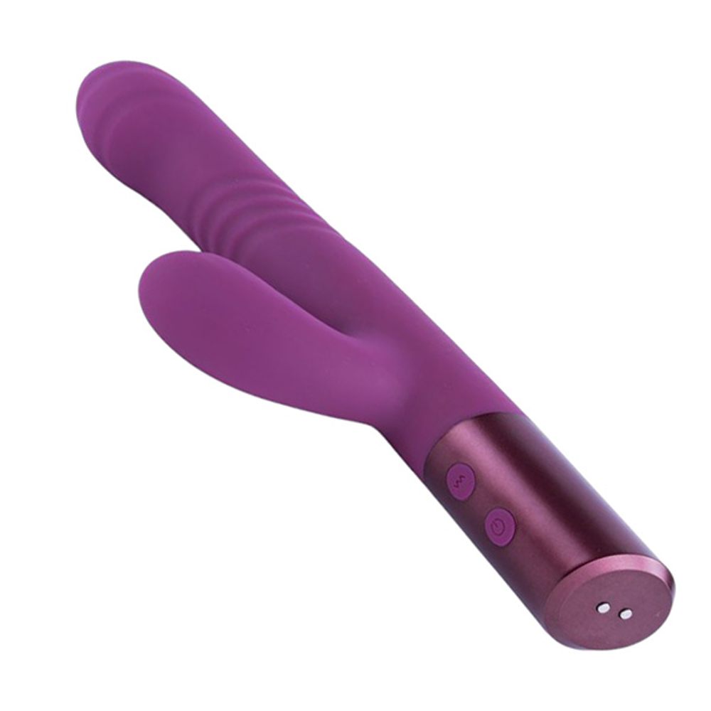 Фиолетовый вибратор-кролик 24,4см Selove Thrusty G-Spot Vibrator Purple