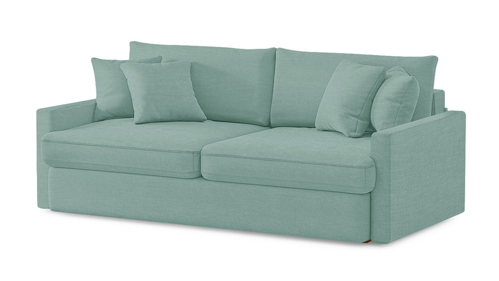 Диван Стелф ЭКО Strong Plus 07 210*109*90 см, Бирюзовый Рогожка Еврокнижка Фиеста