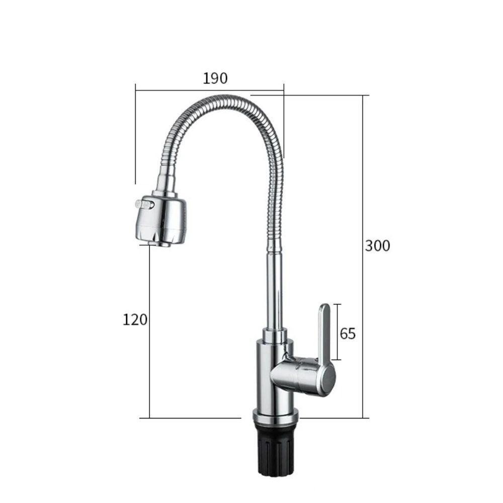 Смеситель для кухни, Frud, гибк излив, с картриджем, хром, R42052-30