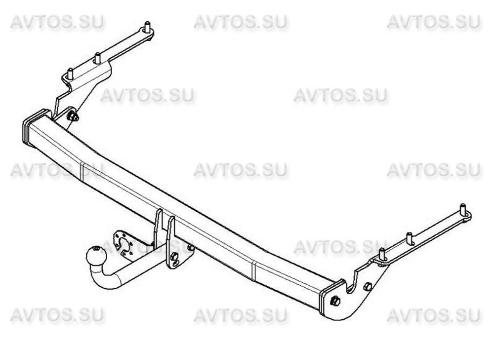 Фаркоп для Toyota RAV4 2005-2009, зап.колесо наа двери (без электрики) (паспорт и сертификат) AvtoS.TY22
