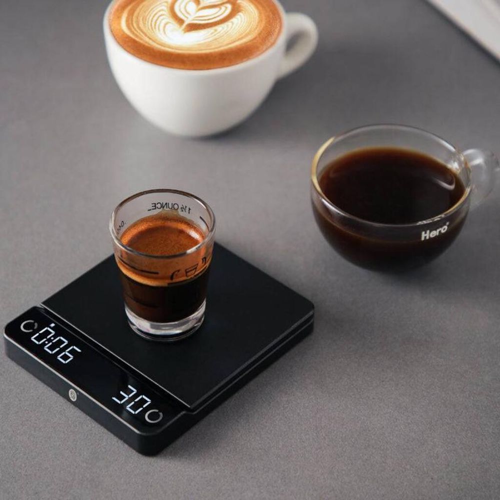 Весы кофейные портативные E-SMART SCALE (ESPRESSO) белые 0,3-2000гр батарея 1200mAH ZeroHero
