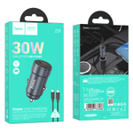 Автомобильное зарядное устройство для Type-C Hoco Z57 PD30W (metal grey)