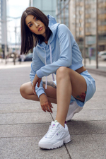 Укороченное худи с капюшоном (Размер: S) (Цвет: мятный)