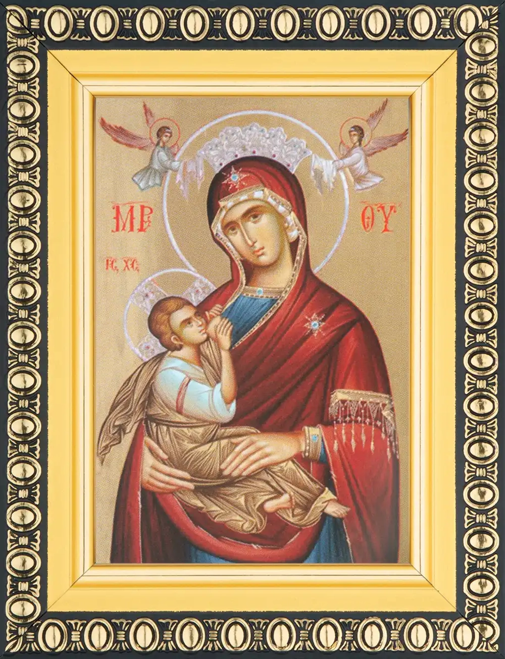 Икона БМ "Млекопитательница" 6х9 в раме 8х11