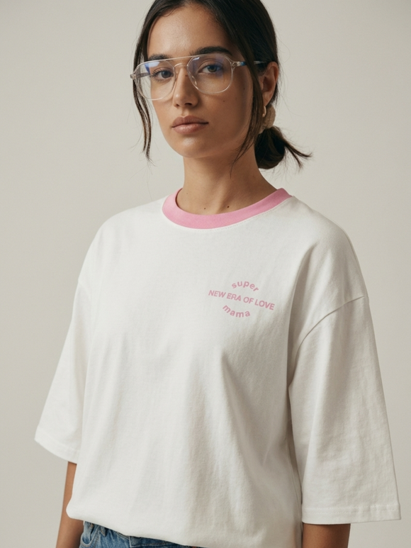 Футболка оверсайз женская белый NEW ERA OF LOVE