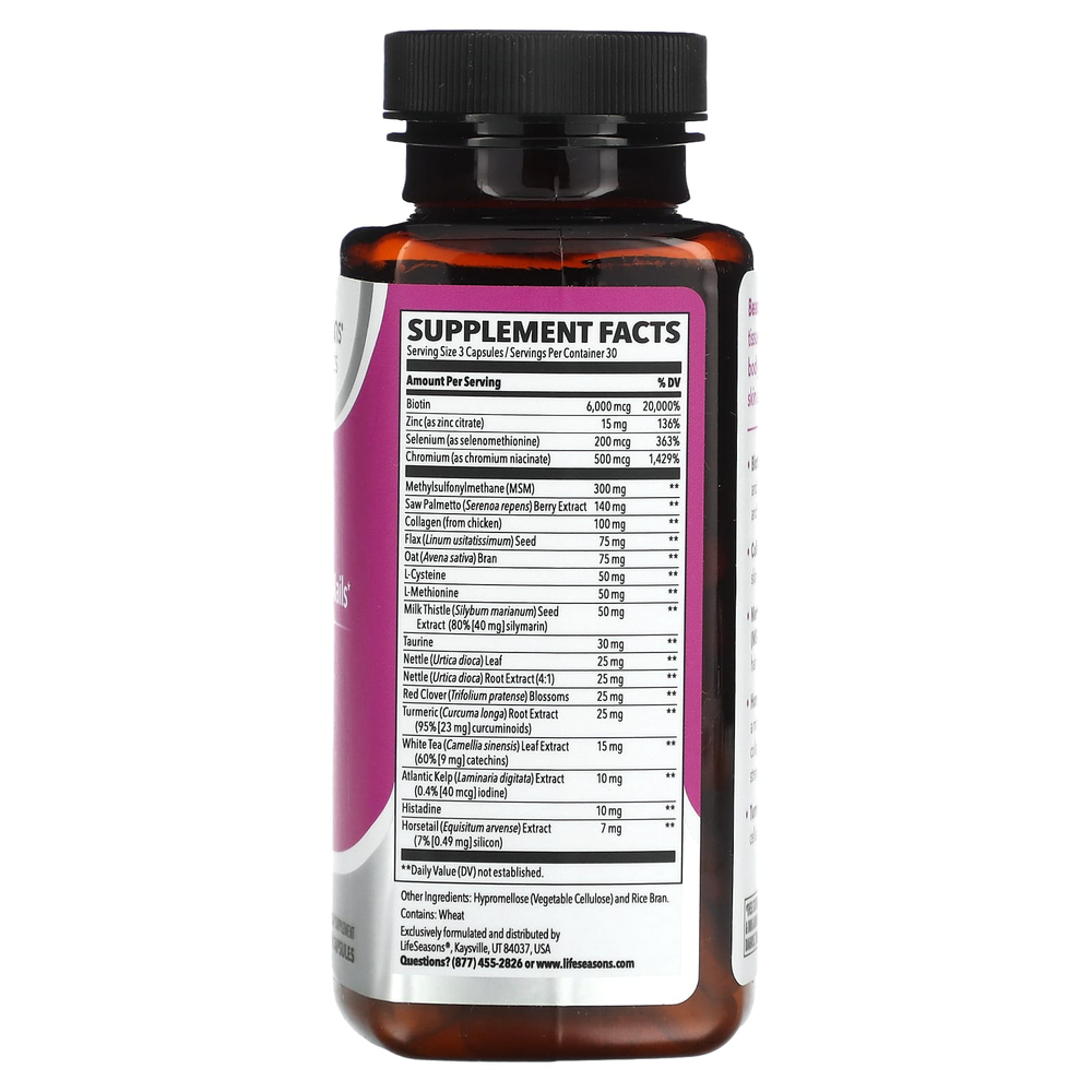 LifeSeasons, Beau-T, для волос, кожи и ногтей, 90 капсул