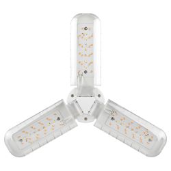 Фитолампа для растений светодиодная ЭРА GREEN LINE ФИТО-30W-PL-E27-GR 3-х лепестковая красно-синего спектра 30 Вт Е27 | Фитолампы Е27