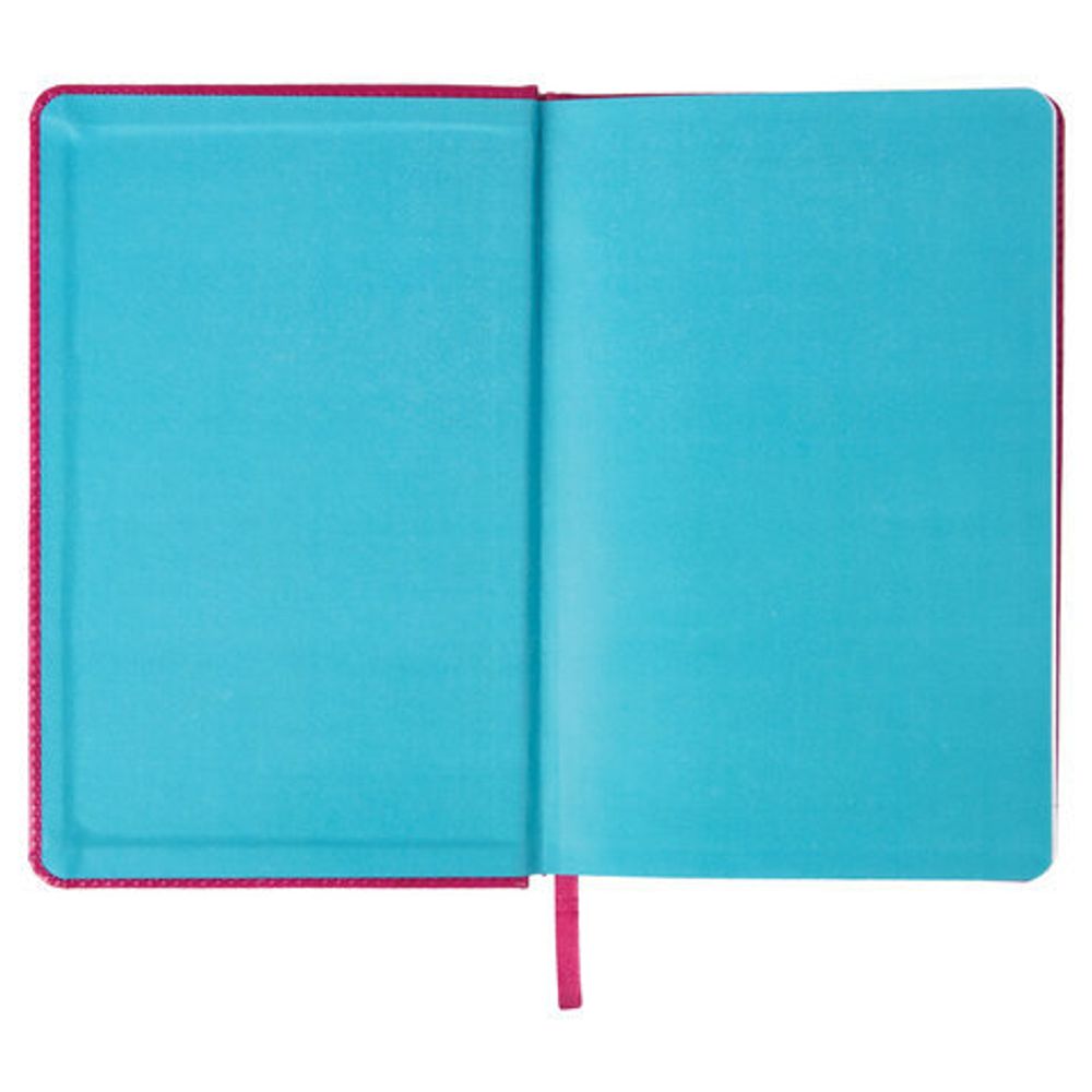 Ежедневник недатированный А5 138х213 мм BRAUBERG "Rainbow" под кожу, 136 л., розовый, 111665