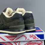 Кроссовки NB 574 на меху #416 (хаки)