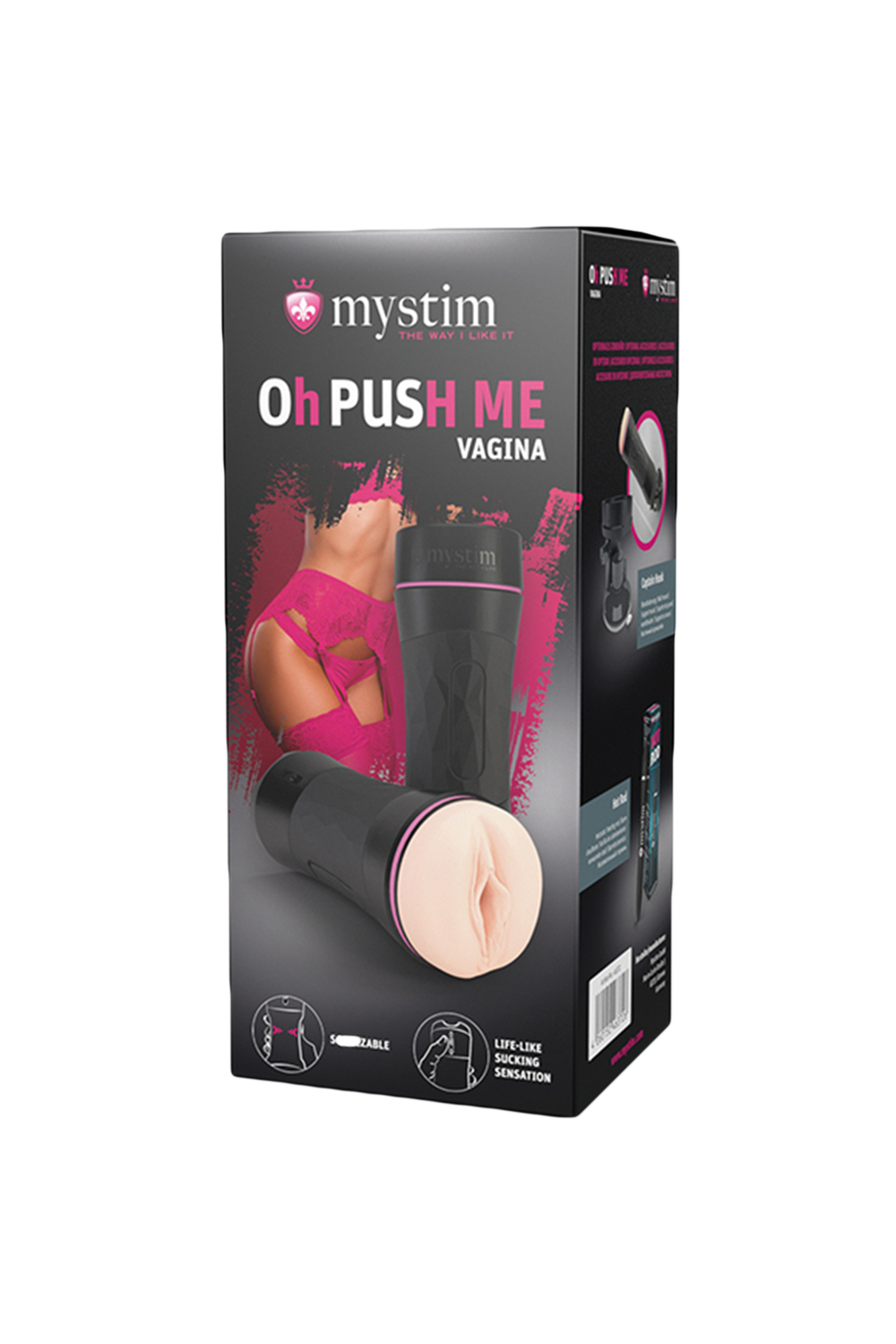 Мастурбатор Mystim OH PUSH ME Vagina,TPE, телесный, 21,5 см