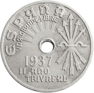 25 сентимо 1937 Испания
