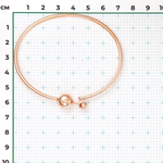 Браслет жесткий из красного золота