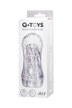Мастурбатор A-Toys by TOYFA Jelf, ABS пластик, прозрачный, 18,5 см