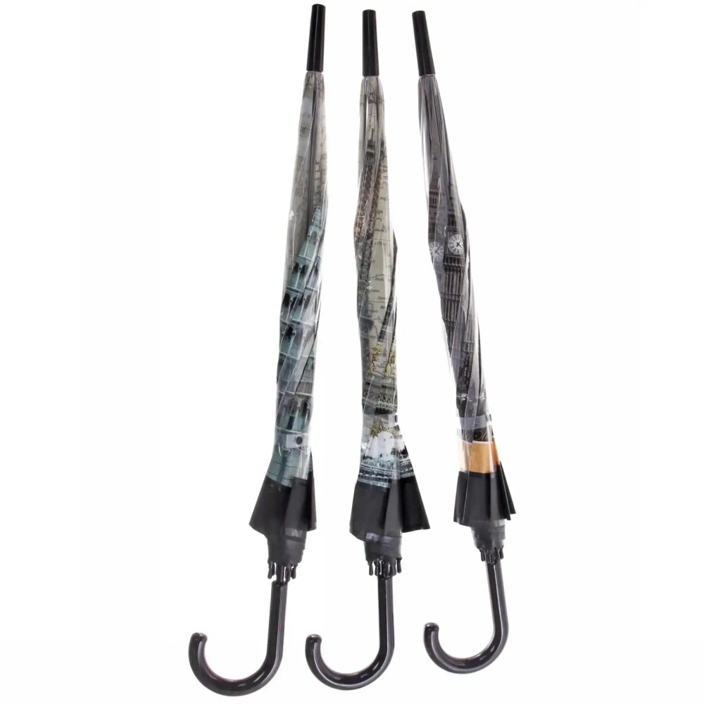 Зонт-трость женский купол «Сити», 8 спиц, микс 4 цвета, d-80см, длина в слож. виде 82см