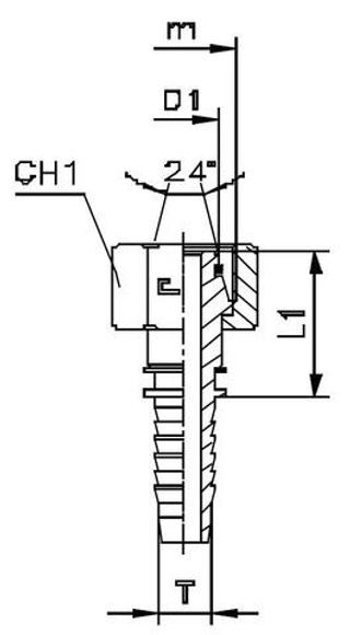 Фитинг DN 25 DKO-L (Г) 36x2 28