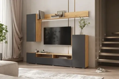 Гостиная Верона дуб крафт / графит