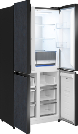 Холодильник Weissgauff WCD 450 Rock Glass NoFrost Inverter