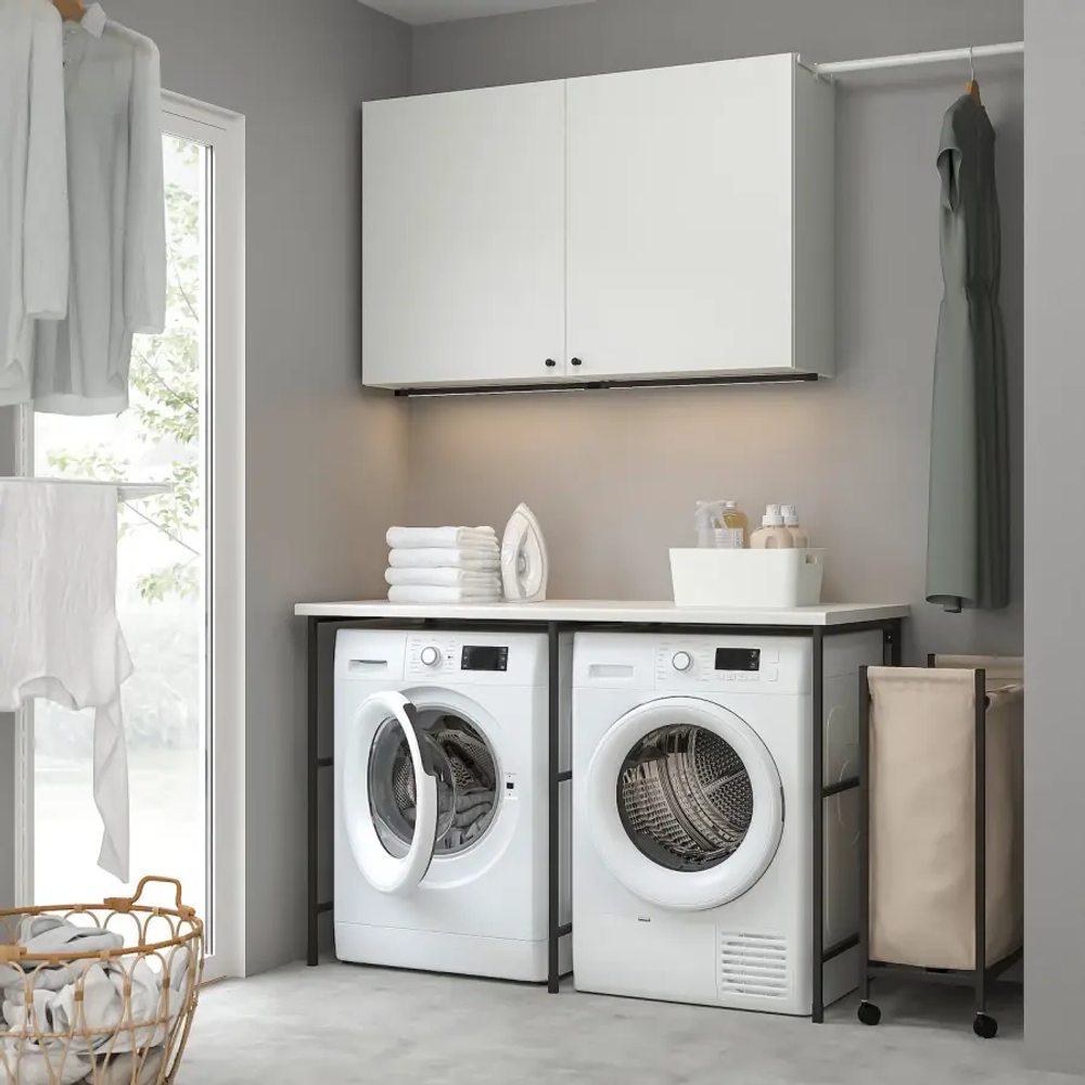 Комбинация - IKEA ENHET/ЭНХЕТ ИКЕА, 63,5х139 см, белый