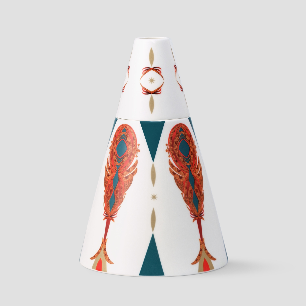 Мультиваза Farforite «Перья / Жар-птица» 1200 мл в подарочной коробке