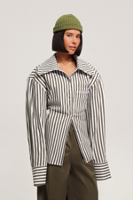 Рубашка в полоску с кантами