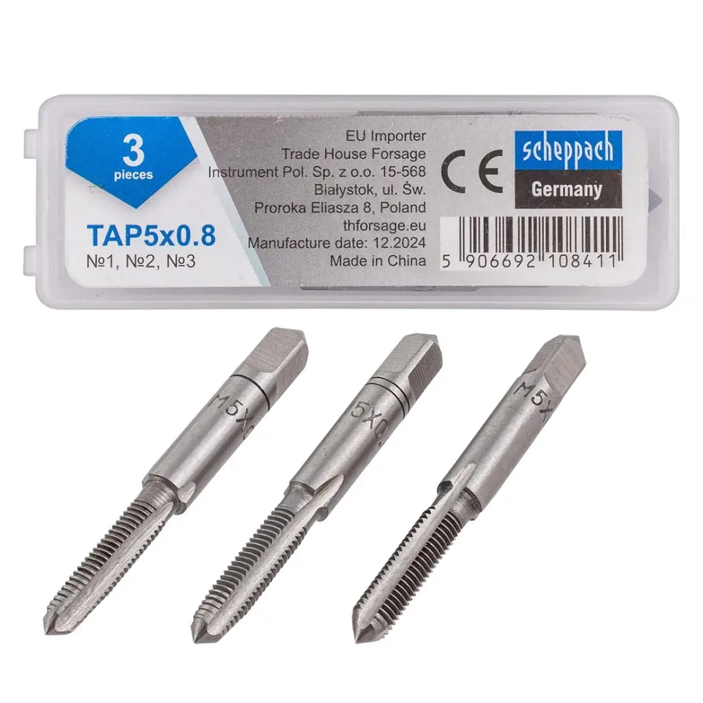 Метчик M5x0,8 (3шт) Scheppach Sch-TAP5x0,8