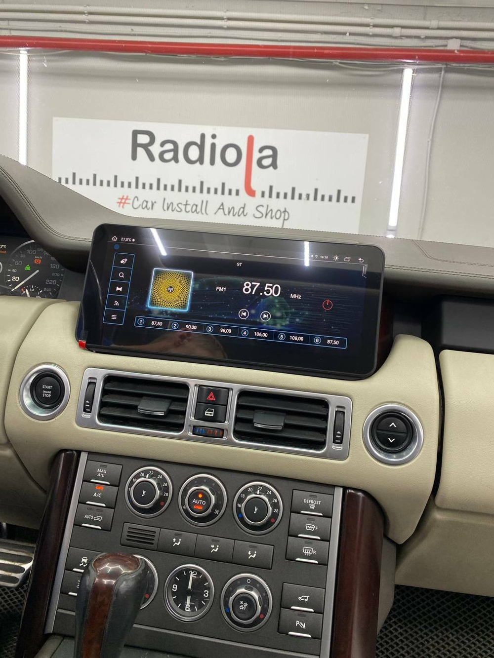 Магнитола для Range Rover 2002-2012 - Radiola RDL-1663-12 монитор 12.3" на Android 12, 8Гб+128Гб, CarPlay, 4G SIM-слот