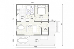 Проект Дома 60 кв. м К-165