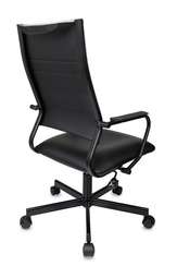 Кресло руководителя Бюрократ CH BALANCE черный экокожа крестов. металл черный