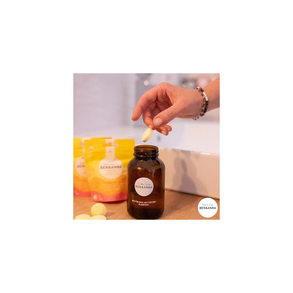 BEN&ANNA Natural Hand Soap - жидкое мыло в таблетках /  Sunrise 55  g  / GTIN 4260491222305